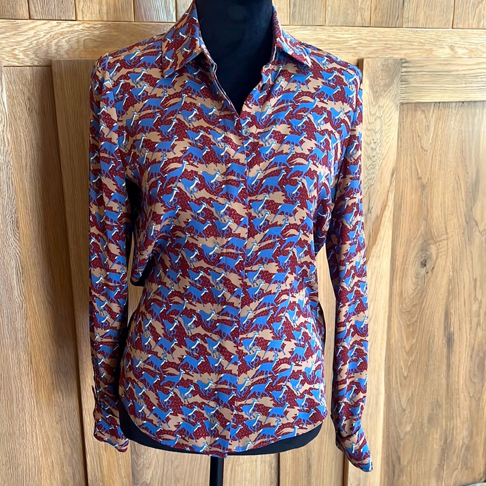 Brooks Brothers 100% silk deer print NWOT